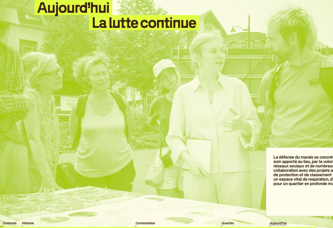 Le bloc 39 Aujourd'hui, la lutte continue, sur une photo de groupe