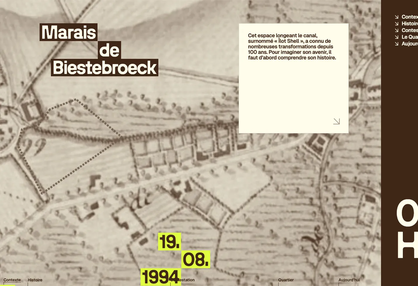 Le bloc 02 : titre en escalier Marais de Biestebroeck